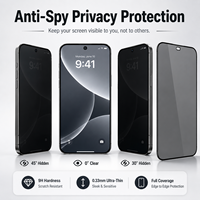 Protection d'écran en verre trempé anti-espion, design anti-regard indiscret, dureté 9H, ultra-fin 0,33 mm, compatible avec tous les modèles 12 Pro Pro Pro Max