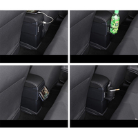 Boîte de rangement universelle pour accoudoir de voiture ABIRAM Auto Parts avec chargeur USB et porte-gobelet avant