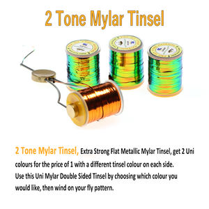 孔雀橙色金属丝2色调聚酯薄膜金属丝耐用金属扁平体飞扎材料蜂鸣器若虫 - Product Image 3