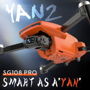 Drone ZLL <span class=keywords><strong>SG108</strong></span> <span class=keywords><strong>Pro</strong></span> 5G WiFi 4K HD avec caméra à cardan 2 axes, GPS, pliable, quadricoptère noir et orange <span class=keywords><strong>SG108</strong></span> <span class=keywords><strong>Pro</strong></span> - Product Image 2