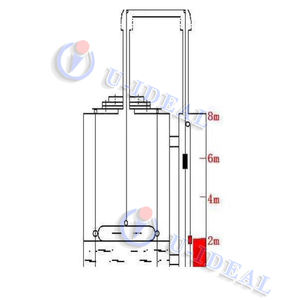 Indicatore di livello del serbatoio di propano di grado industriale montato lateralmente <span class=keywords><strong>Gauge</strong></span> del segnale di uscita 4-20ma per i misuratori di livello del serbatoio dell'acqua - Product Image 5