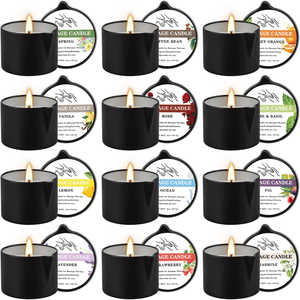 Ensemble <span class=keywords><strong>de</strong></span> 12 bougies <span class=keywords><strong>de</strong></span> <span class=keywords><strong>massage</strong></span> - Bougies d'aromathérapie relaxantes en cire <span class=keywords><strong>de</strong></span> soja à basse température - Product Image 2