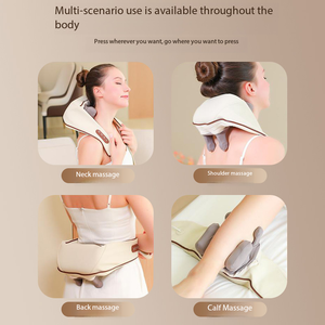 Masseur sans fil pour le cou et les épaules avec télécommande, massage chauffant par pétrissage pour le cou, la taille et le dos - Product Image 4