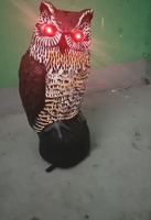 Répulsif d'oiseaux électrique extérieur en forme de hibou avec contrôle des insectes pour l'automne