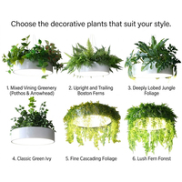Luminaire suspendu LED moderne en forme de plante verte, design biophilique, pour restaurant, bistrot, hôtel, table à manger, décoration intérieure