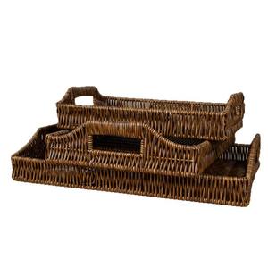 Cesta de Almacenamiento Rectangular de Imitación de Ratán para Uso Transfronterizo, Reutilizable, Bandeja de Exhibición de Frutas y Verduras para el Hogar, Bobai Guangxi K002964V - Product Image 5