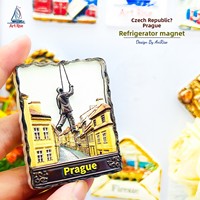 L'âme poétique d'une personne chinoise, aimant magnétique 3D pour réfrigérateur de Prague, République tchèque, souvenir de voyage, cadeau