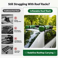 Porte-bagages de toit gonflable universel pour voiture sans rails, porte-bagages souple pour SUV, tente, kayak, sans perçage
