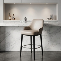 Chaises de bar modernes en tissu de style mid-century pour restaurant, cuisine, salon, café, comptoir, chaise haute