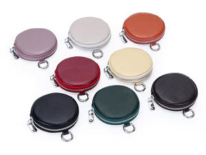 Di lusso in vera pelle di vacchetta con cerniera rotonda Mini portachiavi impermeabile alla moda piccola borsa a gettoni per uomo e <span class=keywords><strong>donna</strong></span> - Product Image 2