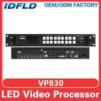 Processeur vidéo pour affichage numérique LED Huidu HD-VP830, contrôleur d'écran LED couleur HUB75 DIP SMD RGB pour mur vidéo LED