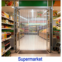 Rouleau de rideaux de porte en plastique transparent PVC, 164 pieds de long x 8 pouces de large x 0,08 pouces d'épaisseur, pour entrées de marché et garages