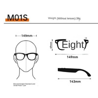 Lunettes intelligentes M01S AI avec caméra et musique pour hommes et femmes