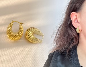 Pendientes de Oro de 18K Xinfly, Pendientes de Oro Real Au750, Pendientes para Mujer, Joyería Fina para Bodas, Uso Diario, Regalo - Product Image 6