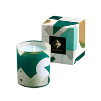 Boîte à bougies parfumées pour la maison, en papier rigide doux au toucher, pliable, style avion, avec insert fixe en EVA et logo minimaliste