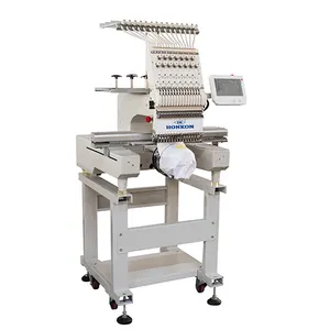 HK-1201 Hot Sell Computer Single Head Embroidery Machine Industrial Sewing Machine 1-10mm Max. Sewing Thickness HONKON 1set