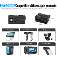 XT2008M QR Code Reader Engine USB Mini Barcode Scanner Module OEM Price Checker 2D Barcode Scanner