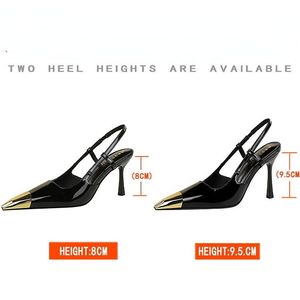 Chaussures pour femmes à talon bas tendance 2025, couleur rouge, avec embout en acier, pointures 34-43 - Product Image 5