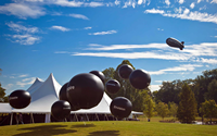 Zeppelin gonflable, ballons aériens à l'hélium pour la publicité, gonflables