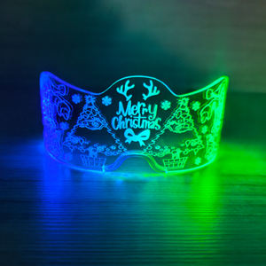 新着クリスマスパーティーLEDライトアップハーフフェイステクノロジーメガネ変色メガネコンサート - Product Image 6