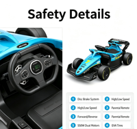 Nouvelle Voiture Électrique pour Enfants avec Télécommande, Batterie 12V7Ah, Moteurs Doubles 550W, 3 Vitesses, Musique, Frein à Disque, Pneus EVA