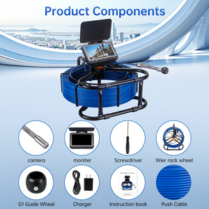 Caméra d'inspection des égouts 1080P, caméra de drainage de tuyau de 4,3 pouces 17 mm avec enregistreur vidéo, <span class=keywords><strong>endoscope</strong></span> de drainage vidéo industriel 6 LED - Product Image 6