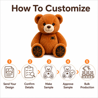 Peluche d'ours personnalisée directement de l'usine, en tissu super doux, anti-stress, pour fêtes, personnage en peluche OEM ODM