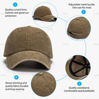 Gorra de Béisbol Vintage sin Estructura de 6 Paneles de Algodón Lavado Desgastado al por Mayor con Logotipo Bordado Personalizado JFB3