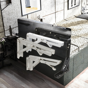 <span class=keywords><strong>Support</strong></span> d'étagère pliant mural en acier inoxydable <span class=keywords><strong>Support</strong></span> de <span class=keywords><strong>table</strong></span> de banc en métal pour salle à manger armoire de cuisine et plaque de bois - Product Image 3