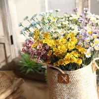 Décoration de mariage, 15 têtes de fleurs artificielles en mousse, type marguerite