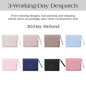 Hongbo Best Verkopende 8-kleuren Pebble Lederen Grote Portemonnee Documenttas Met Polsbandje Beschikbaar Voor Ipad/Notitieblok/Tablet Hoes En Hoesje - Product Image 4