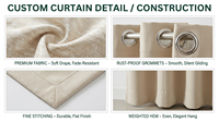 Tissu de rideau occultant personnalisé de qualité supérieure en chenille texturée super douce pour la décoration intérieure