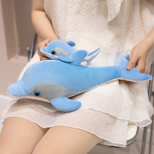 <span class=keywords><strong>Dauphin</strong></span> en peluche avec logo personnalisé très vendu couette en peluche super douce animal marin de la mer pour la Saint-Valentin et les mères - Product Image 5