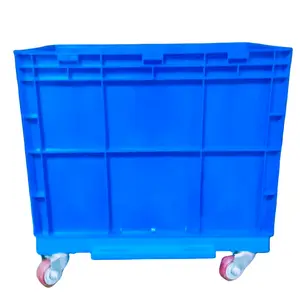 EU4644 Injection Mould Shaping Strong structure Lockable Plastic Transfer Crate For Logistics