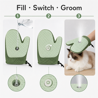 Gant de toilettage pour animaux de compagnie rechargeable avec pulvérisateur, en polyester, multi-usages, facile à utiliser, anti-statique, pour enlever les poils des chiens