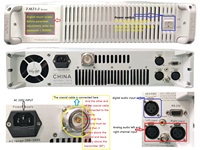 Transmisor de Radio FM de 600W, Rango de Frecuencia 87.5-108MHz, Material de Aluminio, para Estación de Radio, Alta Potencia RF Inalámbrica
