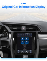 Autoradio Android CARUPEZ 9,7 pouces style Tesla pour Honda Civic 2015-2020, 8 cœurs, DSP, navigation GPS, caméra de recul, CarPlay sans fil