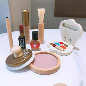 Jouet de maquillage en bois pour enfants, ensemble de salon de beauté en bois pour tout-petits, cadeau d'anniversaire amusant pour filles, vente chaude - Product Image 5