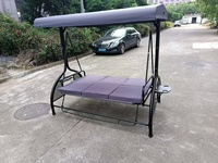 Fauteuil balançoire 3 places en métal, moderne, confortable, imperméable, pour extérieur, vente en gros, sur mesure