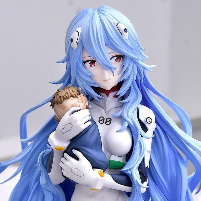 XR PVC Theatrical Version Long-Haired Kneeling Rei Ayanami Anime Figure ...