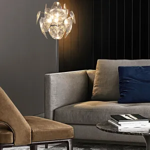 Moderna decoração de sala de estar, tripé com luz criativa 2023 para casa e quarto