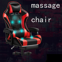 Vente en gros de chaise pivotante RGB Racing chaise d'ordinateur de jeu réglable lumières LED haut-parleurs massage en cuir chaise pas cher Silla Gamer