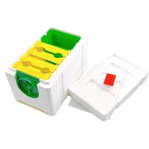 ZHILI BEE Nuevo Diseño Mini Caja de Poliestireno Expandido para Cría de Reinas, Kit de 4 Cuadros, <span class=keywords><strong>Colmena</strong></span> de Abejas de EPS 24x16x18cm, Garantía de 3 Meses, 0.7kg - Product Image 1