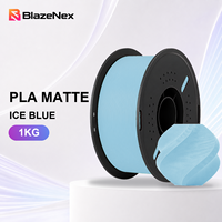 Filamen Cetak PLA Matte Biru 1KG Pembuatan Model Detail BlazeNex Pembuatan Model Arsitektur 1.75mm untuk Printer 3D FDM