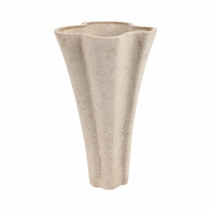 Vaso Scanalato Raffinato, Arredamento Contemporaneo per la Casa, Vaso Moderno per Fiori da Esposizione in Soggiorno, Vaso da Tavolo dalla Forma Architettonica - Product Image 4