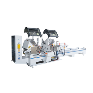 เครื่องตัดความแม่นยำสูงแบบมอเตอร์สองหัว สำหรับอลูมิเนียม พีวีซี ยูพีวีซี โปรไฟล์กรอบประตู/หน้าต่าง ความปลอดภัยสูง ความยาว 400-4200 มม. - Product Image 1