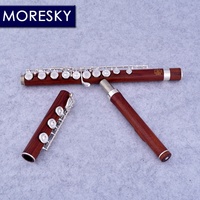 MORESKY Redwood Flute 17 Open Hole Silver Plated E Key Rosewood Mopane Professional C Tone C Major MFL-202(OEM)