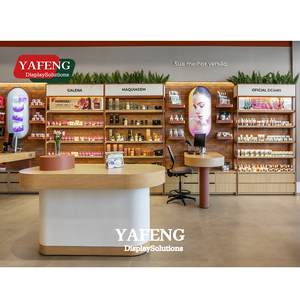 דלפק בית מרקחת מעוצב יוקרתי עם תצוגת זכוכית מחוסמת - Product Image 1