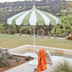 Parasol de luxe personnalisé à rayures noires pour piscine, bord festonné, parasol d'extérieur pour marché commercial, jardin, patio, pagode, plage, parasol avec franges - Product Image 3