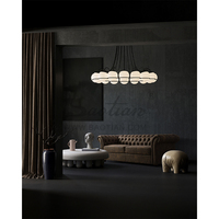 Canapé design de luxe moderne style européen en cuir velours Chesterfield à dossier rectangulaire pour meubles de salon d'hôtel
